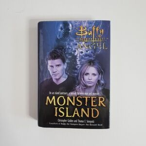 Buffy The Vampire Slayer & Angel Hardcover Book Novel "Monster Island" 2003 NWOT